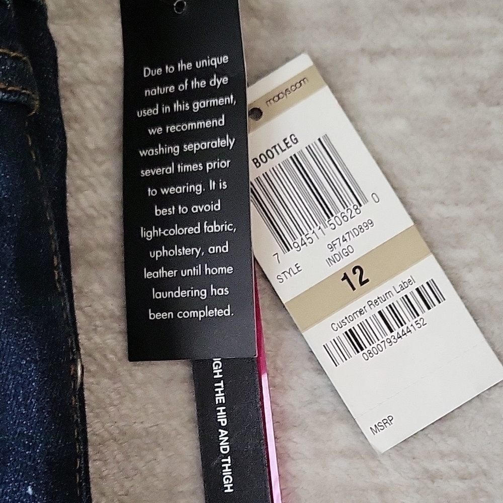 INC International Concepts Dark Indigo Boot Cut Jeans - Picture 7 of 7